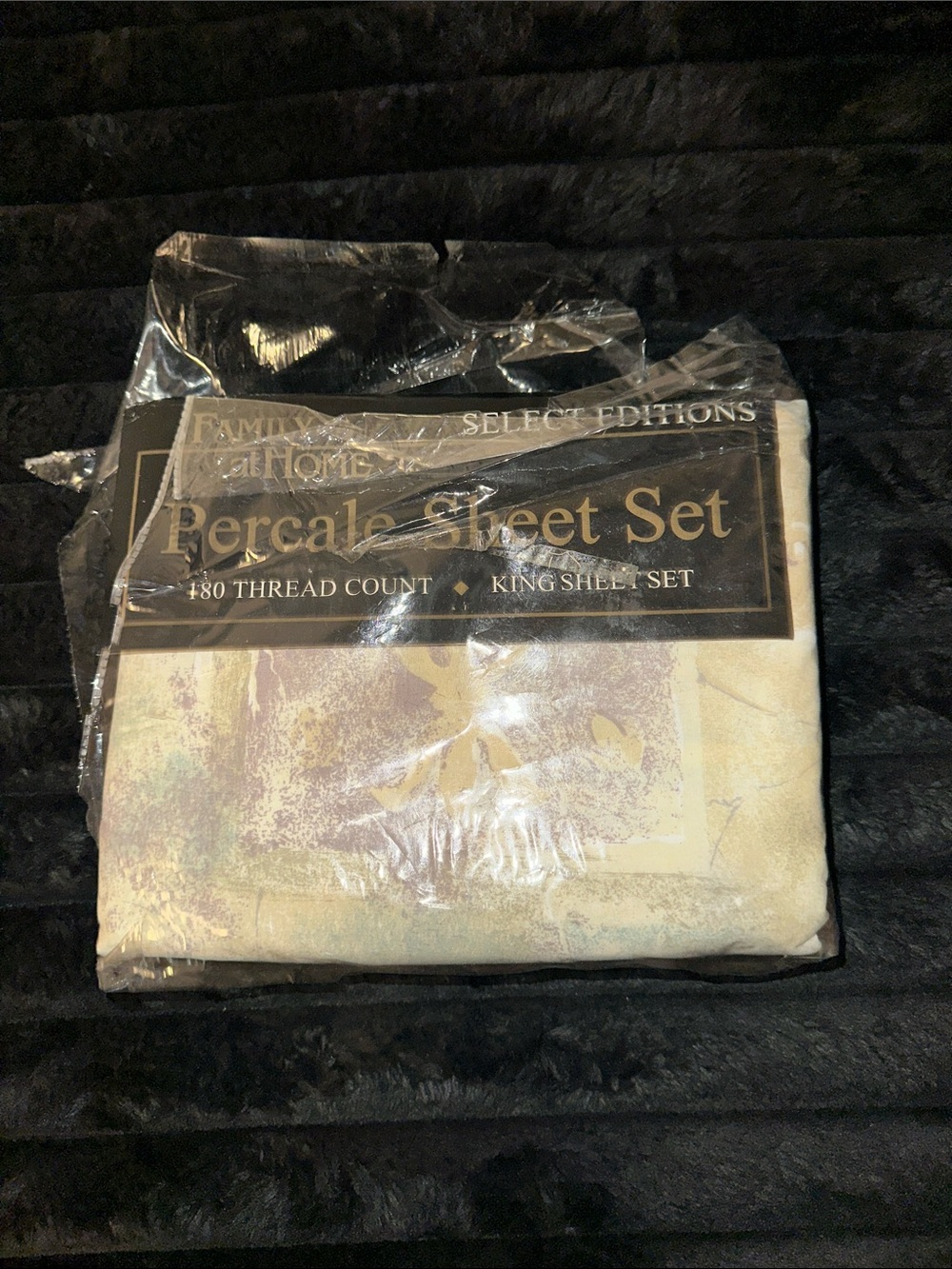 Percale Sheet Set - Cream Pattern (King)
